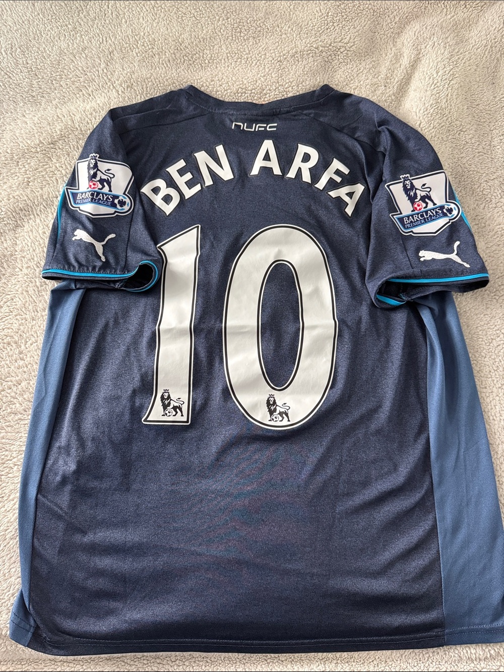 RARE Newcastle United #10 Hatem Ben Arfa 2013-14 Puma Away Premier League Jersey